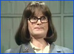 Miss Anne Elk (John Cleese) looking distressed.