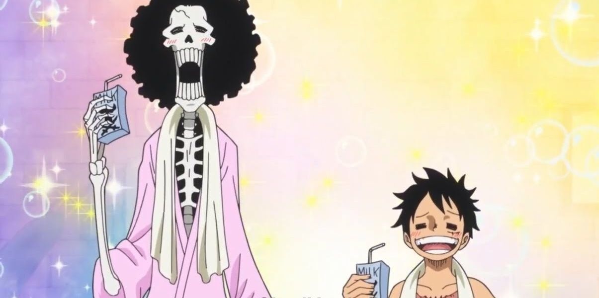 Brook and ruffy drinking milk in bathrobes