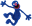 Tiny clip art of Grover from Sesame Street