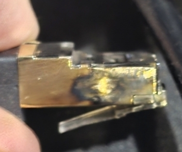Pic of the ethernet cable that was connected from the modem to opnsense wan port