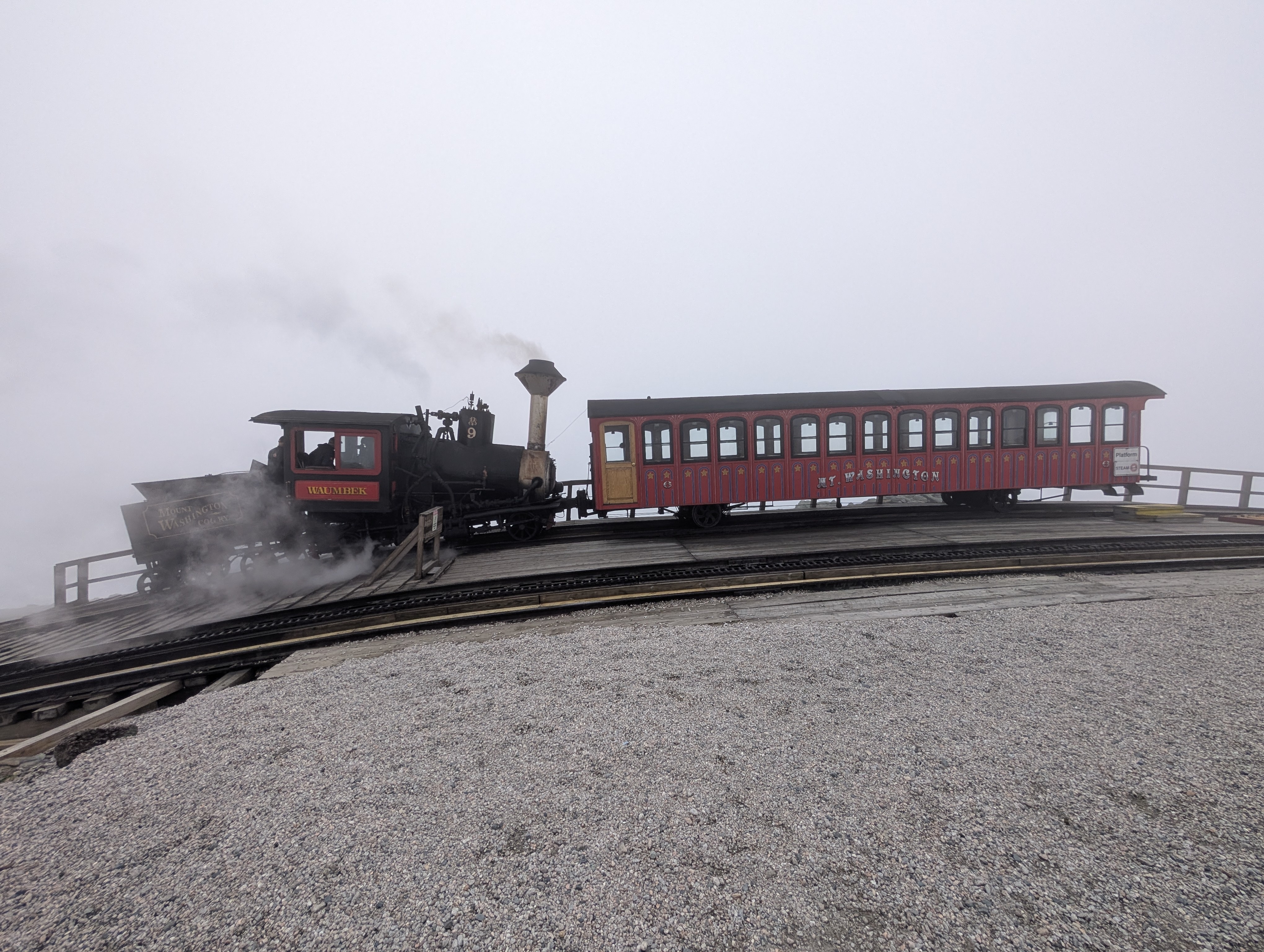 Steam locomotive full view color image 