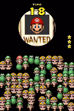 The "Wanted!" minigame of New Super Mario Bros/Super Mario 64 DS