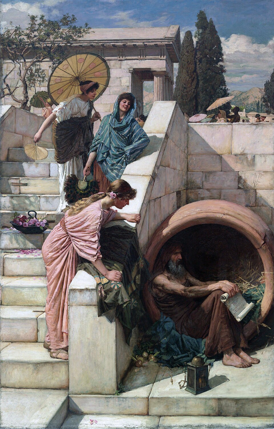 Diogenes in a barrel